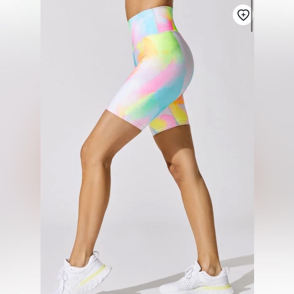 Carbon38 Printed Core Biker Short - Pastel-Watercolor-Camo size small, like new!
